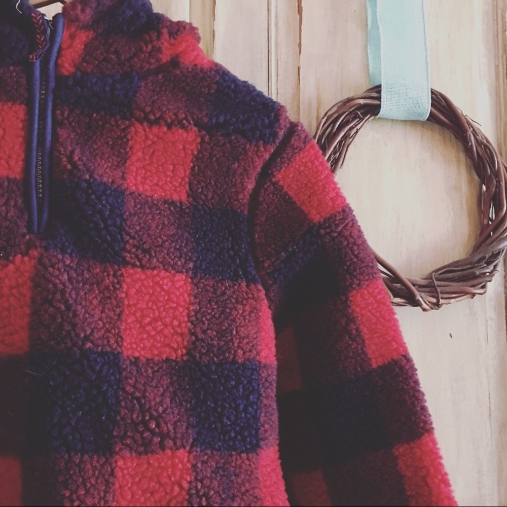 Boy Cat & Jack Plaid Pullover 8/10 Medium